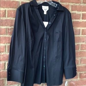 Talbots black blouse